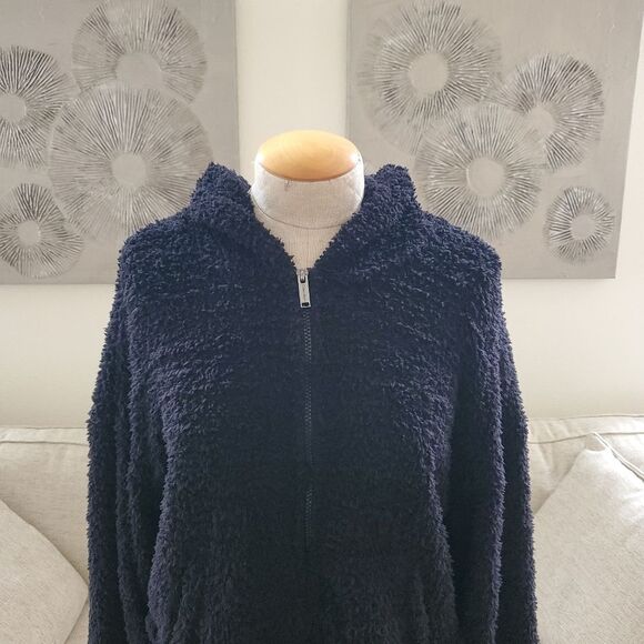 Calvin Klein Performance Fuzzy Zip-Front Hoodie Sz Med - Picture 6 of 13